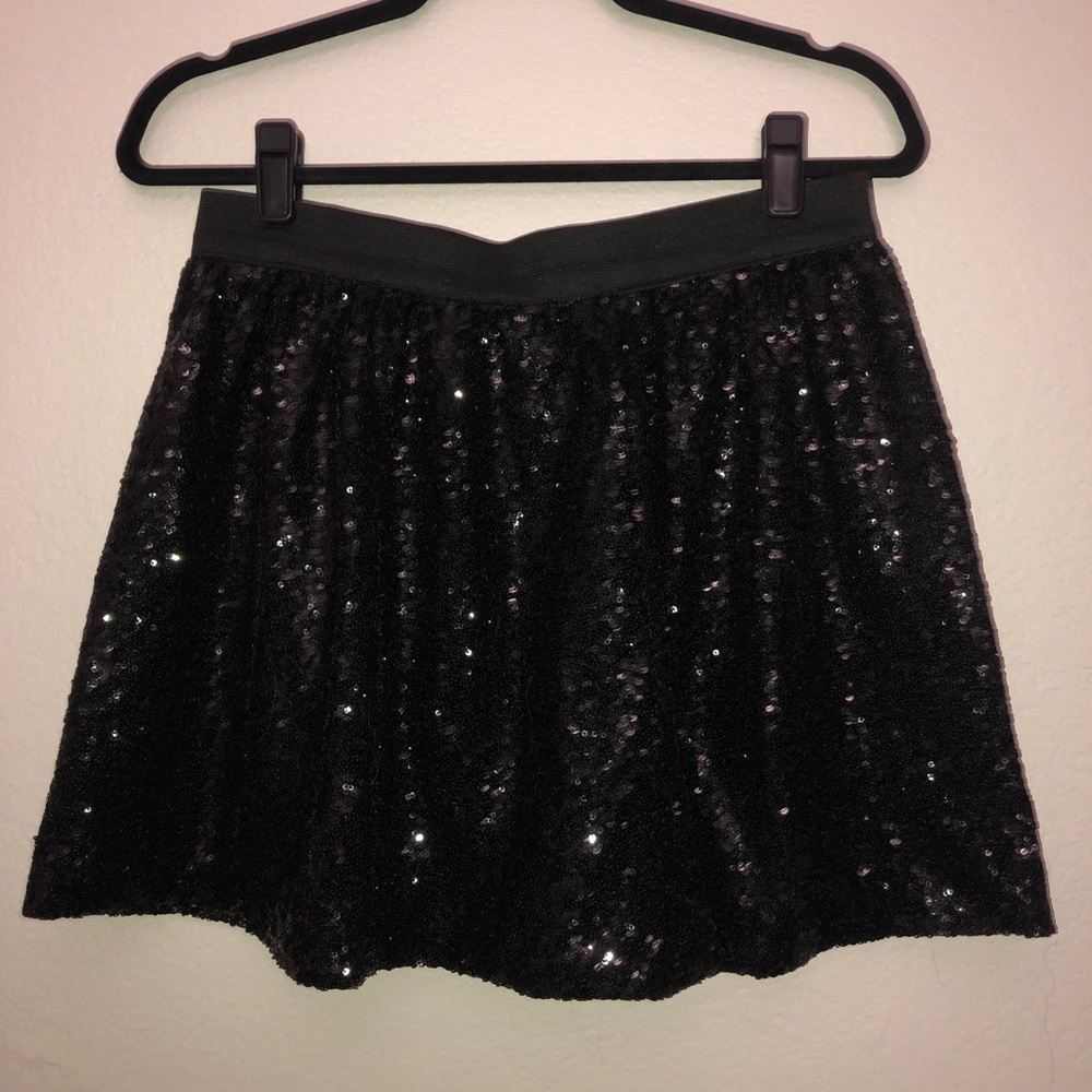 Black Sequin Skirt